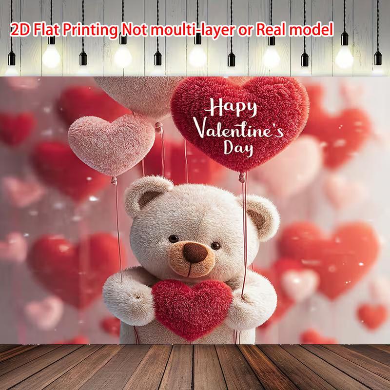 2D Cute Bear Valentine Backdrop, Heart Balloons & Teddy Bear Background Cloth 47.2x31.5inch/120*80cm
2D Cute Bear Valentine Backdrop, Heart Balloons & Teddy Bear Background Cloth 47.2x31.5inch/120*80cm