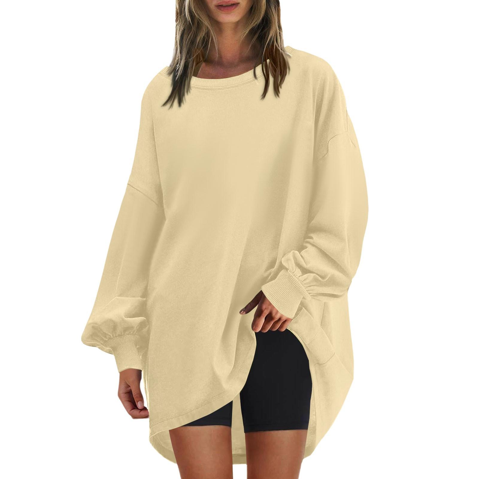 Женская негабаритная круглая толстовка, модный однотонный пуловер, туника с длинными рукавами, топы XXL хаки
Женская негабаритная круглая толстовка, модный однотонный пуловер, туника с длинными рукавами, топы XXL хаки