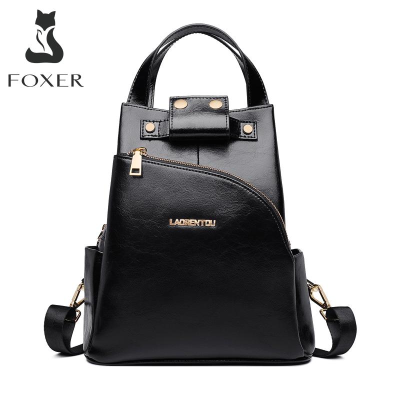 FOXER Brand Women Style Backpack Female Genuine Leather + Microfiber Backpack Girl School Bag Fashion Travel Bag Chrismas Gift
FOXER Brand Women Style Backpack Female Genuine Leather + Microfiber Backpack Girl School Bag Fashion Travel Bag Chrismas Gift