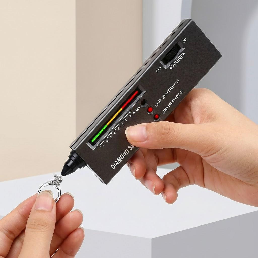 Portable Diamond Tester Gemstone Selector Accurate LED Indicator Jewelry Test Tool for Jade Ruby Engagement Rings чёрный
Portable Diamond Tester Gemstone Selector Accurate LED Indicator Jewelry Test Tool for Jade Ruby Engagement Rings чёрный
