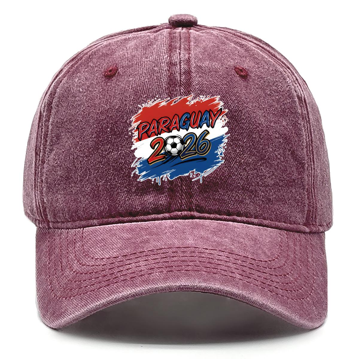 Baseball Hat With 2026 Football Soccer PARAGUAY Flag Printed , Adjustable Baseball Cap Fit Inelastic Simple Solid Color Sports Hat as the picture вина червоного кольору
Baseball Hat With 2026 Football Soccer PARAGUAY Flag Printed , Adjustable Baseball Cap Fit Inelastic Simple Solid Color Sports Hat as the picture вина червоного кольору