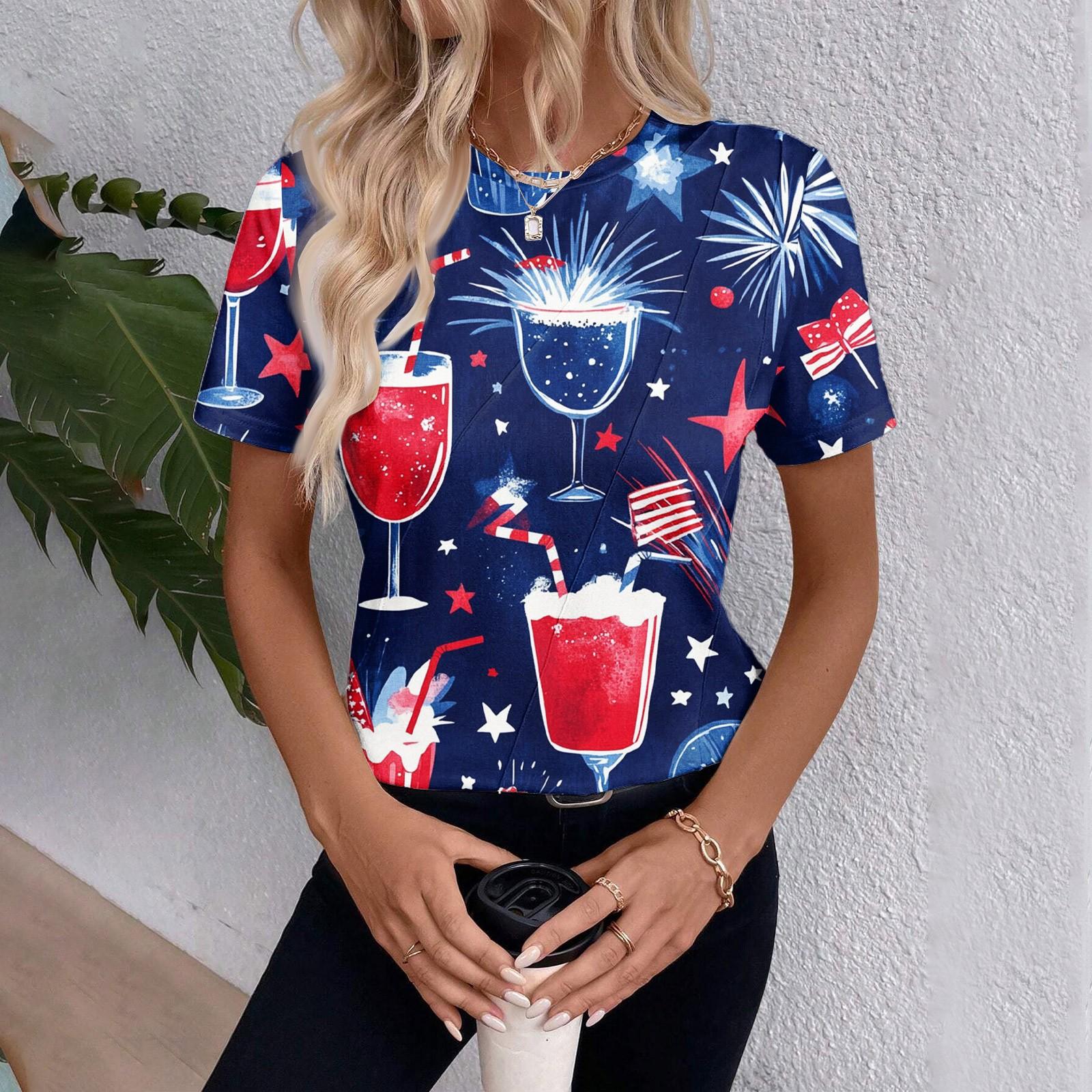 Women s Short Sleeve Independence Day Print Top M синій
Women s Short Sleeve Independence Day Print Top M синій