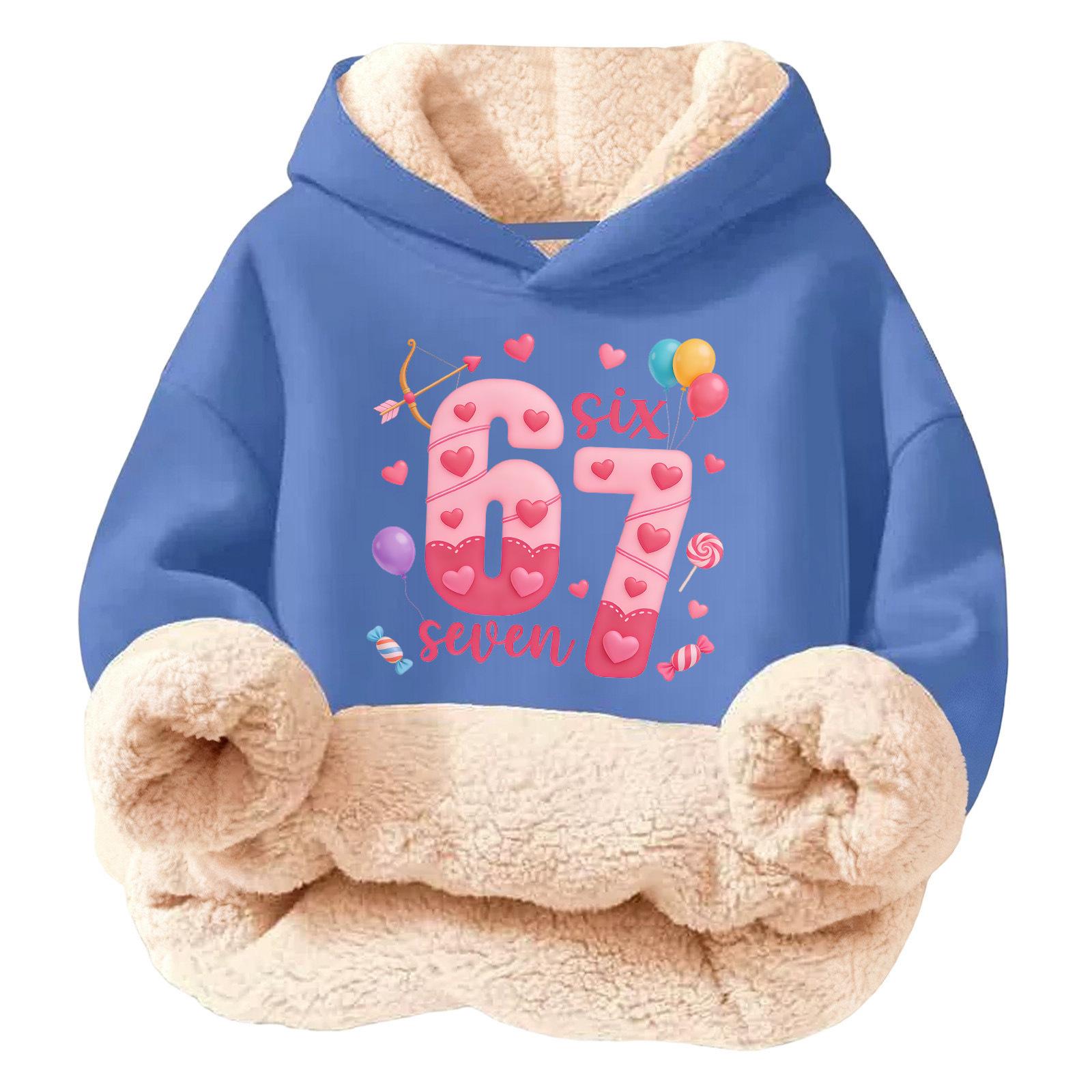 Children s Fashion Printed Casual Fleece Lined Hooded Pullover Loose Fit Sweatshirt Six Seven Design No Pockets 110 синій
Children s Fashion Printed Casual Fleece Lined Hooded Pullover Loose Fit Sweatshirt Six Seven Design No Pockets 110 синій