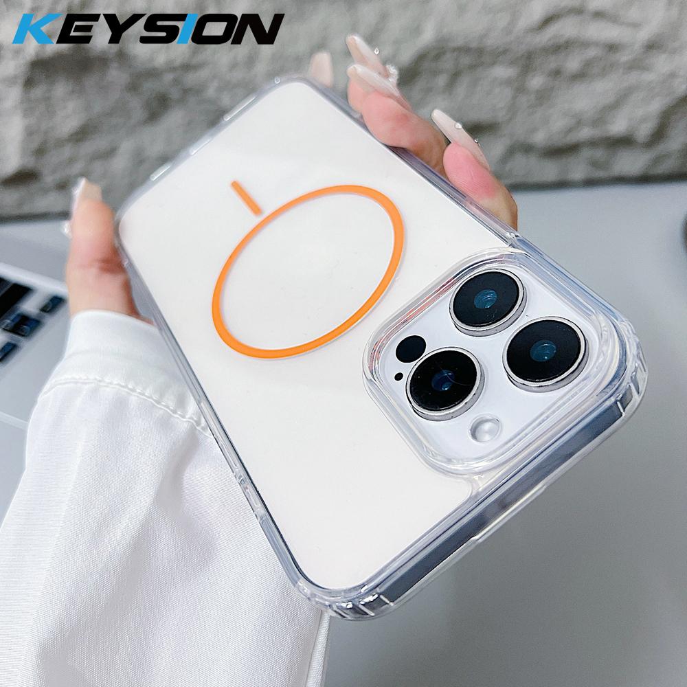 KEYSION HD Transparent Magnetic Wireless Charge Phone Case for MagSafe for iPhone 11 12 Pro Max Hard Clear Cover for iPhone 11 Pro Max помаранчевий
KEYSION HD Transparent Magnetic Wireless Charge Phone Case for MagSafe for iPhone 11 12 Pro Max Hard Clear Cover for iPhone 11 Pro Max помаранчевий