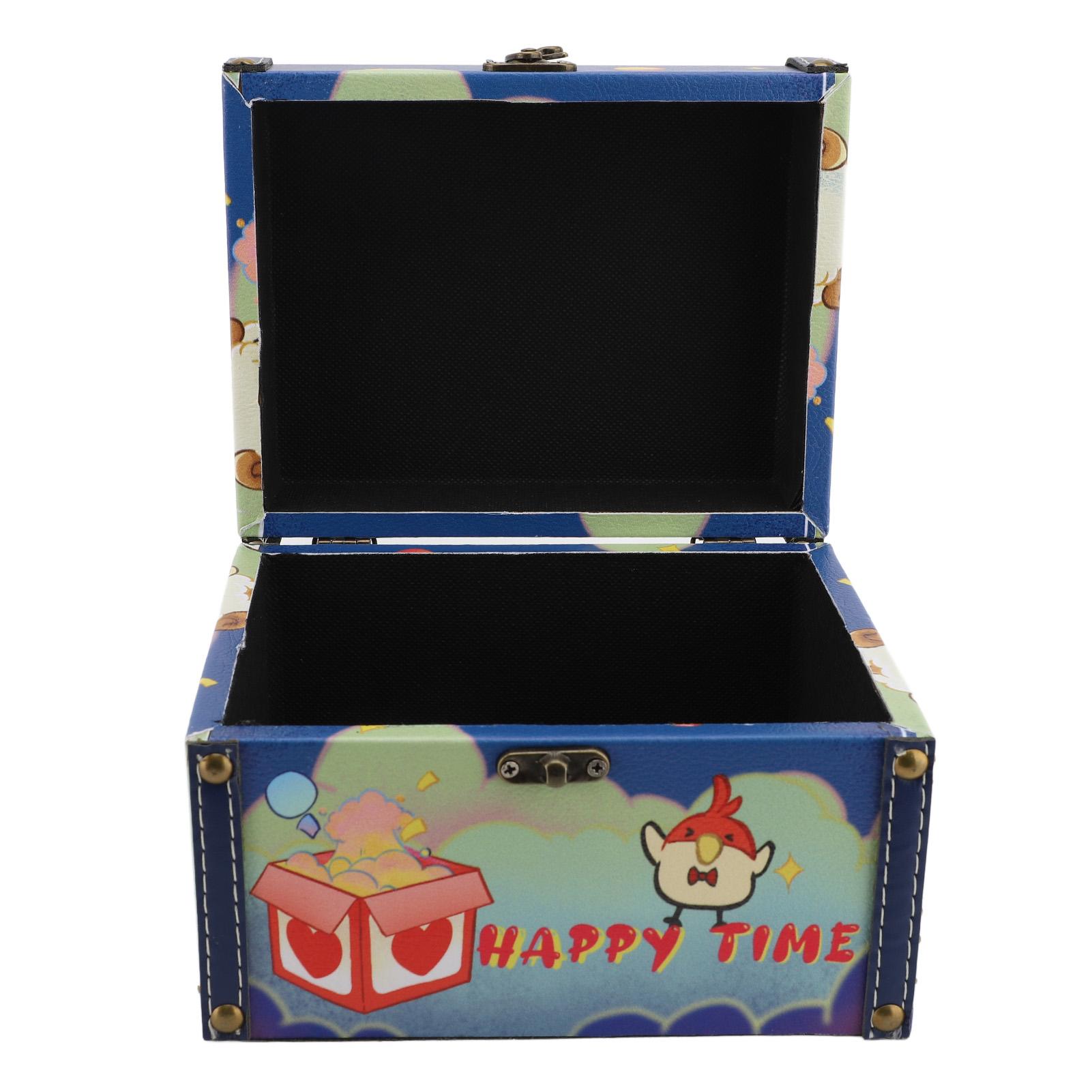 Vintage Storage Box with Lid and Lock Buckle Cartoon Pattern Leather Wooden Organizer Case for
Vintage Storage Box with Lid and Lock Buckle Cartoon Pattern Leather Wooden Organizer Case for