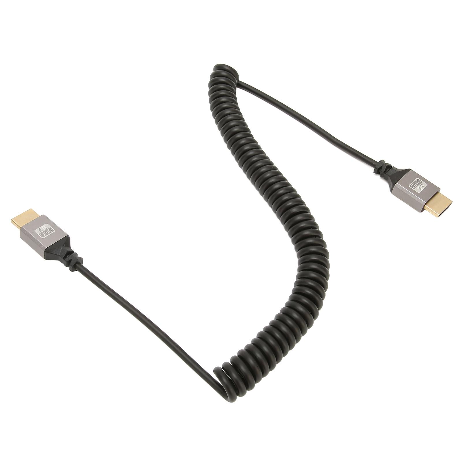 HD Multimedia Interface Coiled Cable High Speed 4K 60Hz Male to Male Spring Cable for Tablet Camera Computer TV Monitor
HD Multimedia Interface Coiled Cable High Speed 4K 60Hz Male to Male Spring Cable for Tablet Camera Computer TV Monitor
