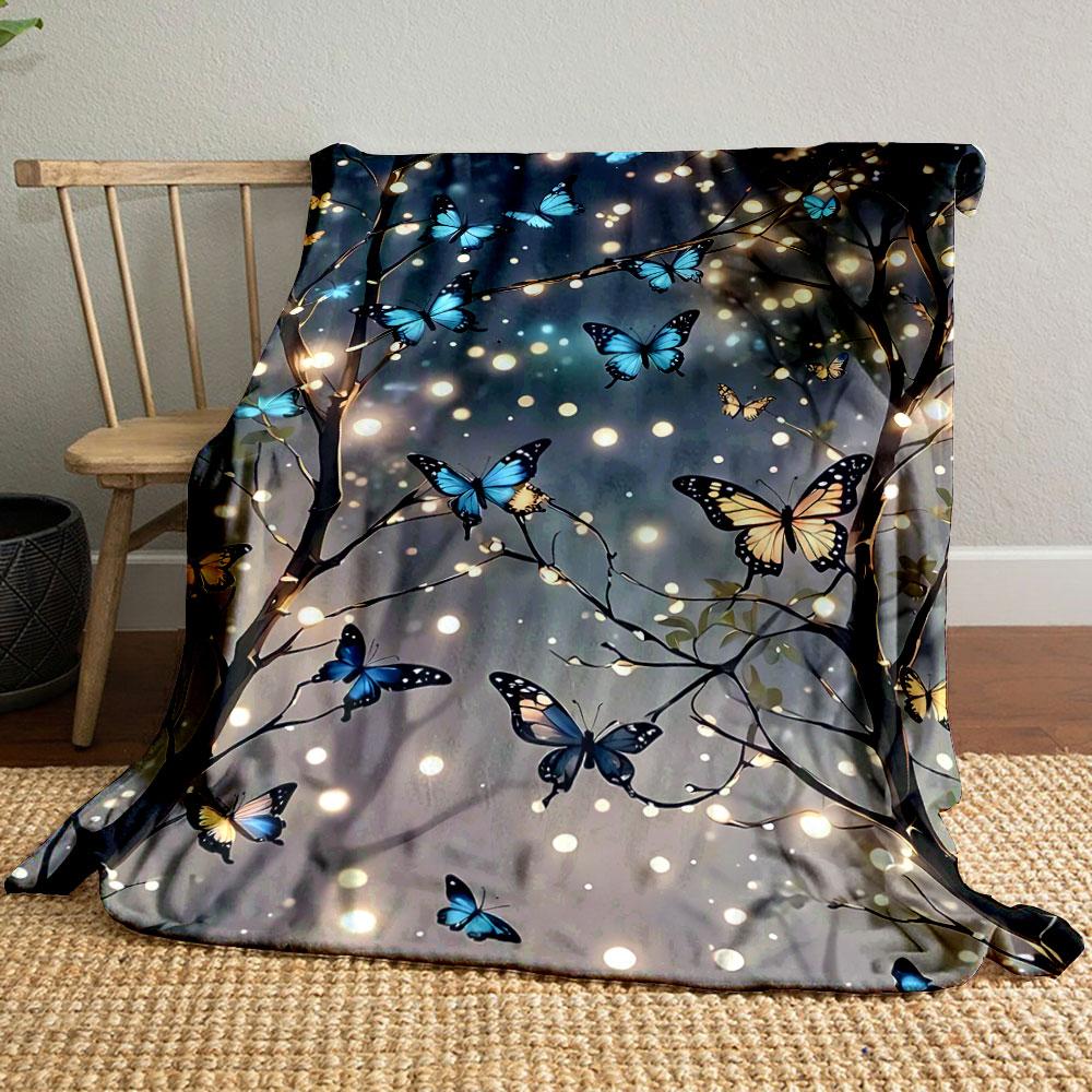 Blue Butterflies Night Forest Blanket bedroom Blanket for Livingroom Couch lunch break Soft throw for Friend s festival Gift 80cm x 120cm
Blue Butterflies Night Forest Blanket bedroom Blanket for Livingroom Couch lunch break Soft throw for Friend s festival Gift 80cm x 120cm