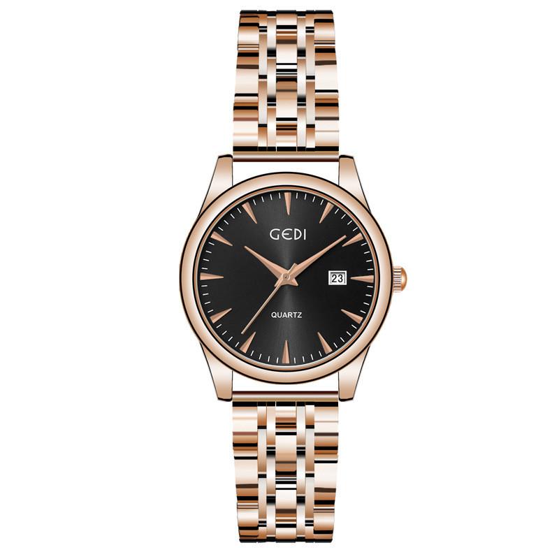 Business Style Quartz Watch With Calendar And Waterproof For Couples Women Rose Black
Business Style Quartz Watch With Calendar And Waterproof For Couples Women Rose Black