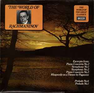 LP Record SERGEI VASILYEVICH RACHMANINOFF - The World Of Rachmaninov SPA310 Decca 1973 Germany Classical Used
LP Record SERGEI VASILYEVICH RACHMANINOFF - The World Of Rachmaninov SPA310 Decca 1973 Germany Classical Used