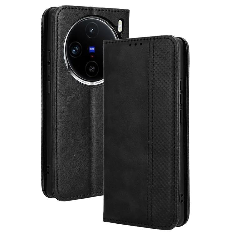 Для vivo X100 5G чехол из искусственной кожи с магнитной застежкой и подставкой для телефона в стиле ретро
Для vivo X100 5G чехол из искусственной кожи с магнитной застежкой и подставкой для телефона в стиле ретро
