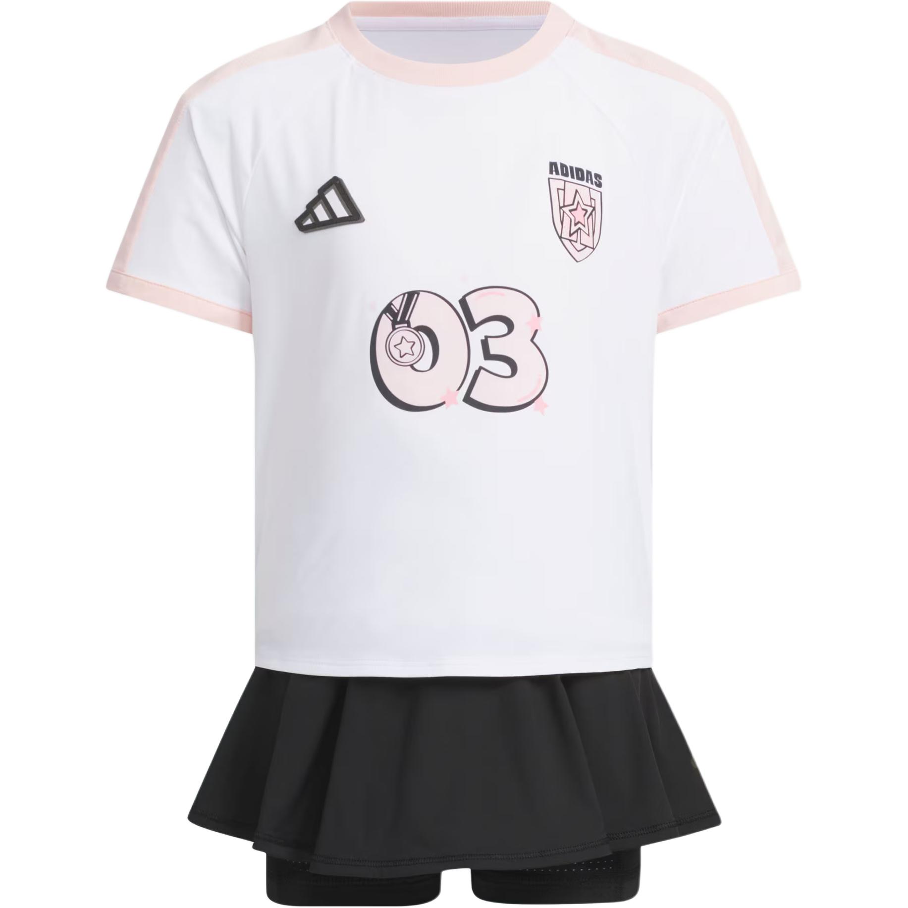 Children Aged 3 7 Years Old Adidas Skirt Set SportswearTrack White/Black JM3455 104
Children Aged 3 7 Years Old Adidas Skirt Set SportswearTrack White/Black JM3455 104