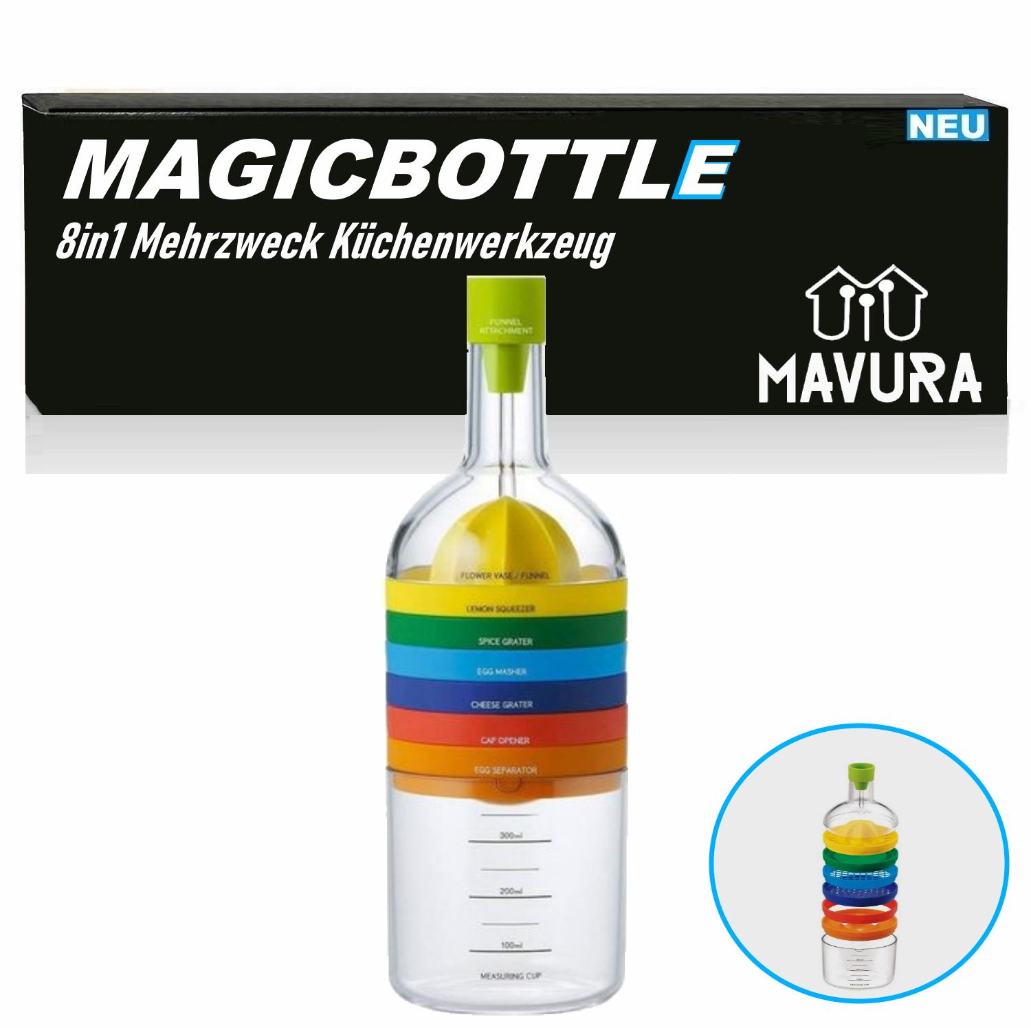 MAGICBOTTLE Кухонний інструмент Терка Лійка Прес Мірний стакан Соковижималка Відкривачка 8в1
MAGICBOTTLE Кухонний інструмент Терка Лійка Прес Мірний стакан Соковижималка Відкривачка 8в1