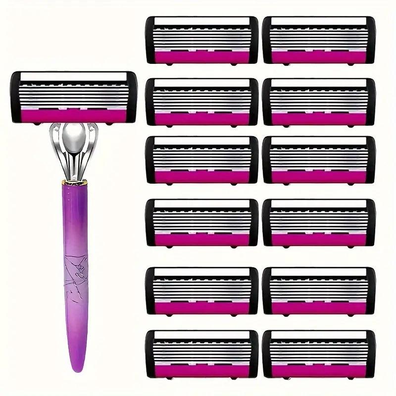 6-Layer Women s Razor for Smooth Shaving and Armpit Hair Removal Customizable handle фиолетовый
6-Layer Women s Razor for Smooth Shaving and Armpit Hair Removal Customizable handle фиолетовый