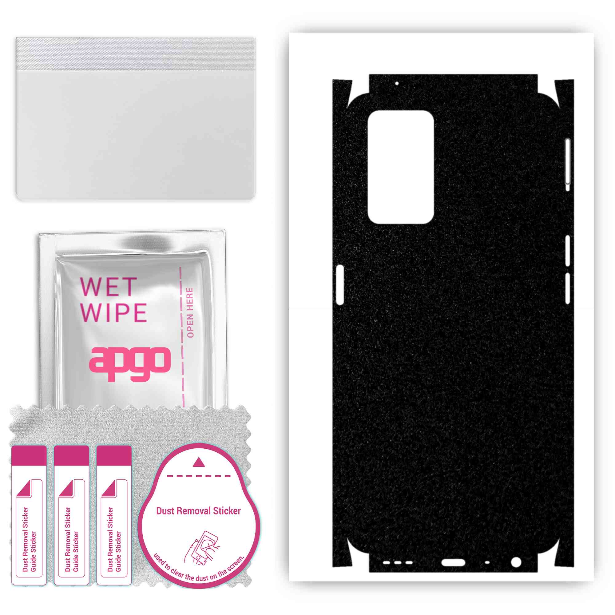 apgo Protective Skin Sticker for the back+sides compatible with Oppo A96 4G, Full Wrap Film, Foil, Vinyl - Pattern Matte Black
apgo Protective Skin Sticker for the back+sides compatible with Oppo A96 4G, Full Wrap Film, Foil, Vinyl - Pattern Matte Black