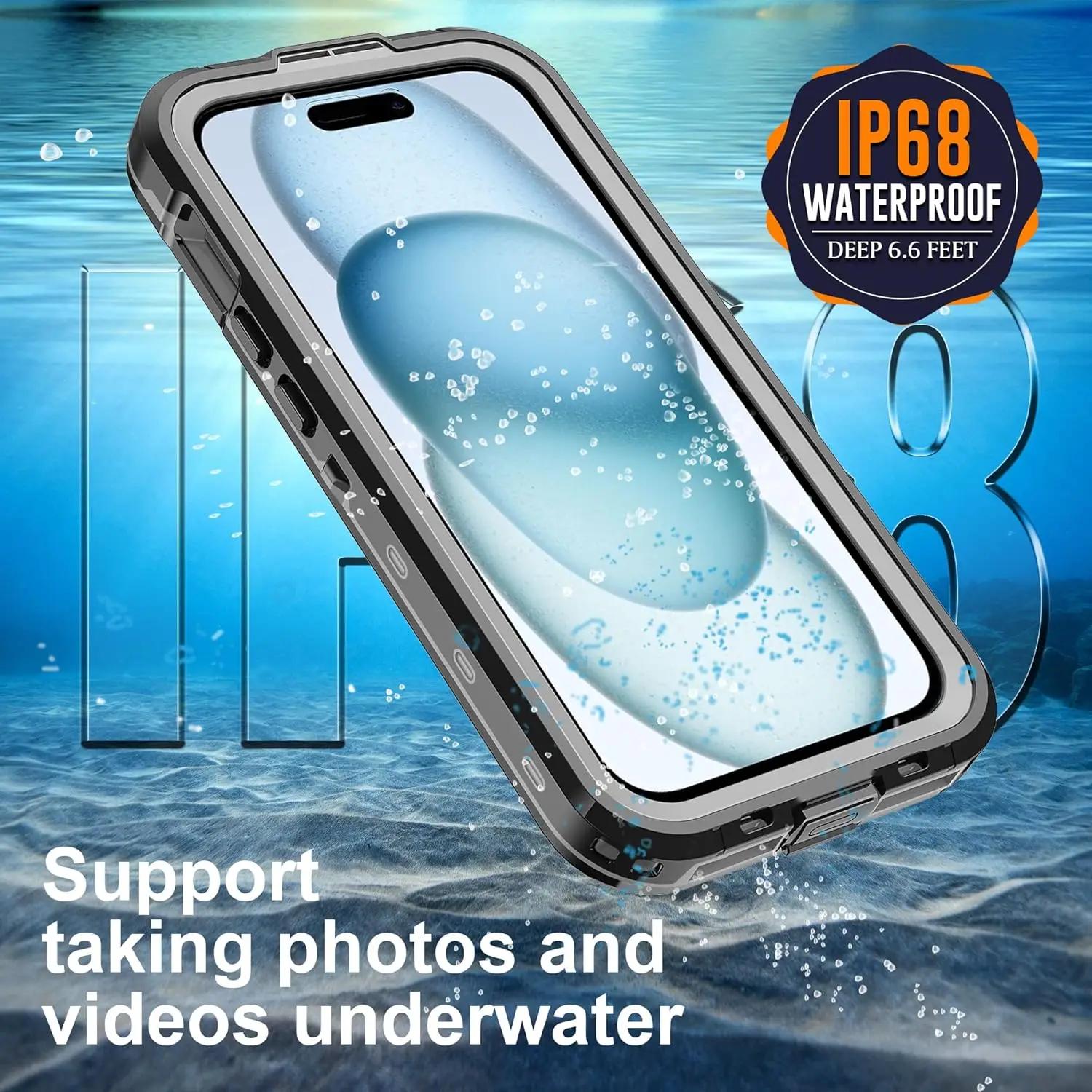 Для iPhone 16 15 14 Plus 13 Pro Max IP68 подводный водонепроницаемый магнитный чехол для телефона 360° пылезащитный чехол для дайвинга и плавания с MagSafe For iPhone 13 чёрный
Для iPhone 16 15 14 Plus 13 Pro Max IP68 подводный водонепроницаемый магнитный чехол для телефона 360° пылезащитный чехол для дайвинга и плавания с MagSafe For iPhone 13 чёрный