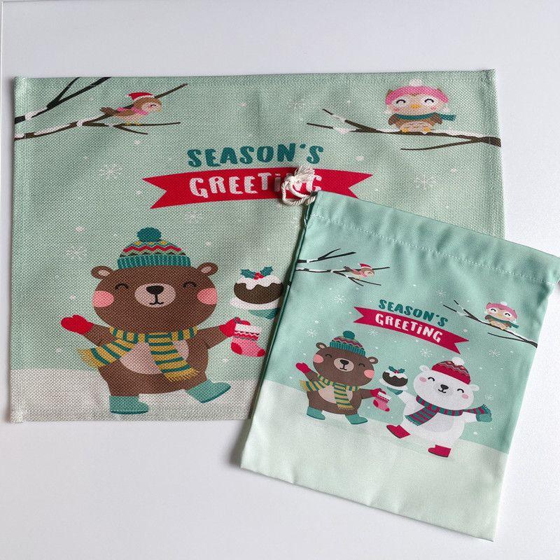 Grade One Primary School Student Cotton and Linen Placemat Waterproof Oil-Proof Lunch Table Mat 40 * 60cm Heat Proof Mat Artistic Tablecloth Christmas Bear + same storage bag 40*60cm
Grade One Primary School Student Cotton and Linen Placemat Waterproof Oil-Proof Lunch Table Mat 40 * 60cm Heat Proof Mat Artistic Tablecloth Christmas Bear + same storage bag 40*60cm