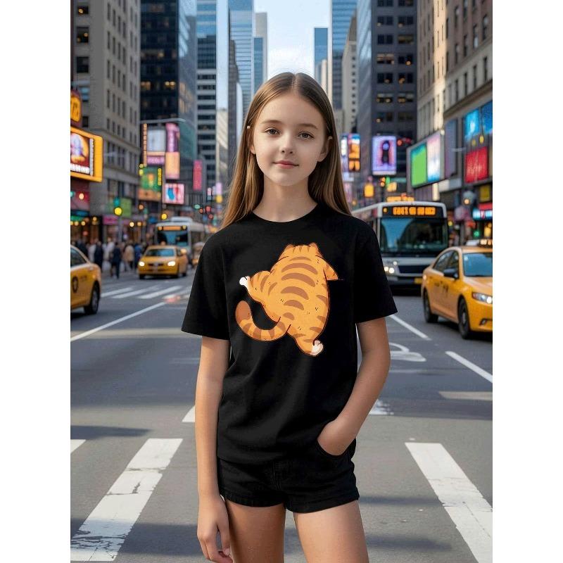 European Size Girls Round Neck Short Sleeved T Shirt with A Cartoon Tiger Pattern Printed on The Back 98cm чёрный
European Size Girls Round Neck Short Sleeved T Shirt with A Cartoon Tiger Pattern Printed on The Back 98cm чёрный