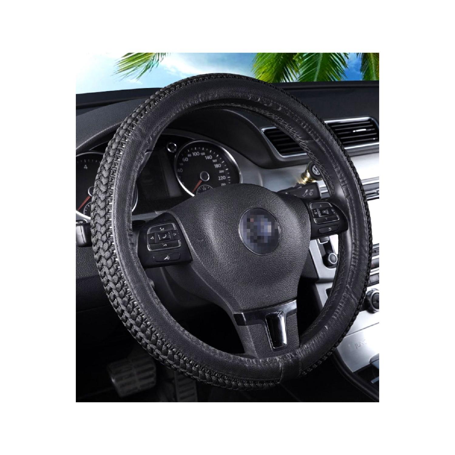 Snap-on Steering Wheel Cover Mesh Braided Auto New Model Steering Wheel Cover Black 37-38cm
Snap-on Steering Wheel Cover Mesh Braided Auto New Model Steering Wheel Cover Black 37-38cm