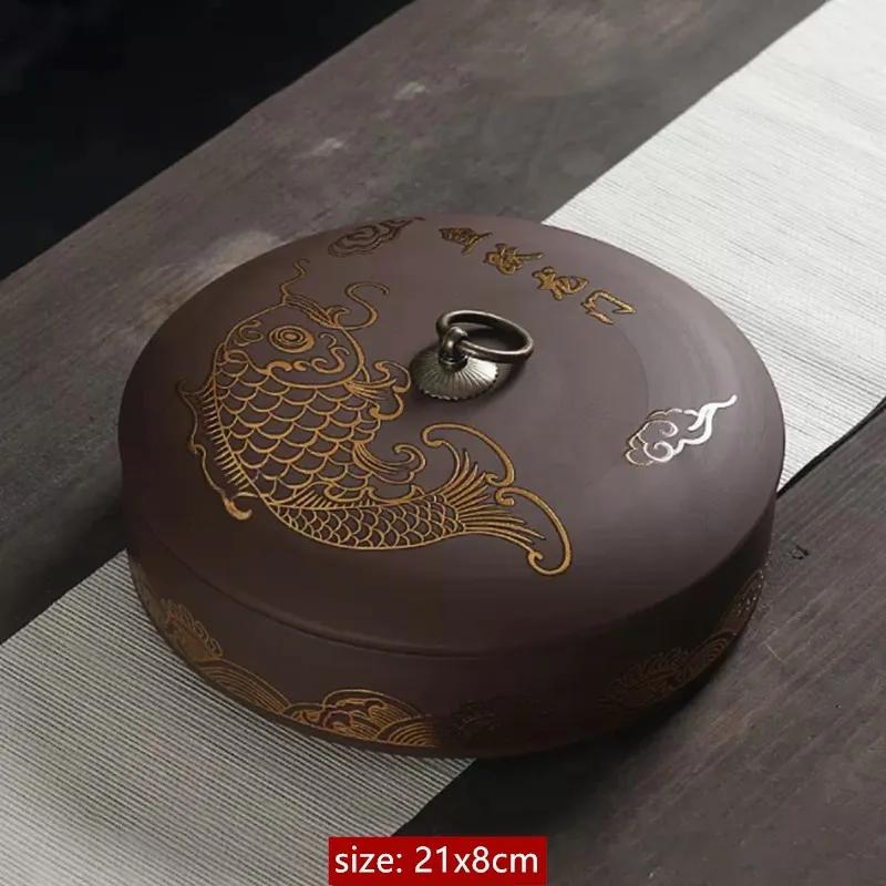 Retro Purple Clay Pu er Tea Tin Large Wake Tea Jar Single-layer Coffee Storage Box Customized Living Room Desktop Candy Jars
Retro Purple Clay Pu er Tea Tin Large Wake Tea Jar Single-layer Coffee Storage Box Customized Living Room Desktop Candy Jars