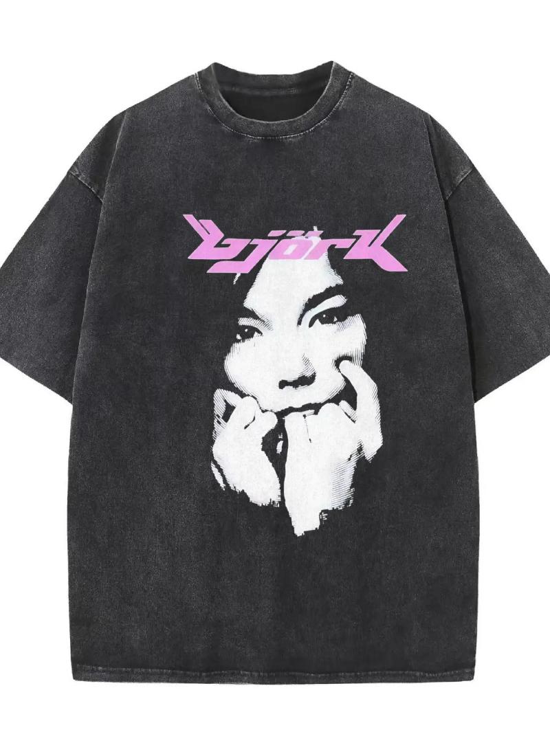 Unisexs Retro Bjrk Graphic TShirt Loose Fit Vintage Music Theme Top with Pink Lettering and Iconic Portrait Design M
Unisexs Retro Bjrk Graphic TShirt Loose Fit Vintage Music Theme Top with Pink Lettering and Iconic Portrait Design M