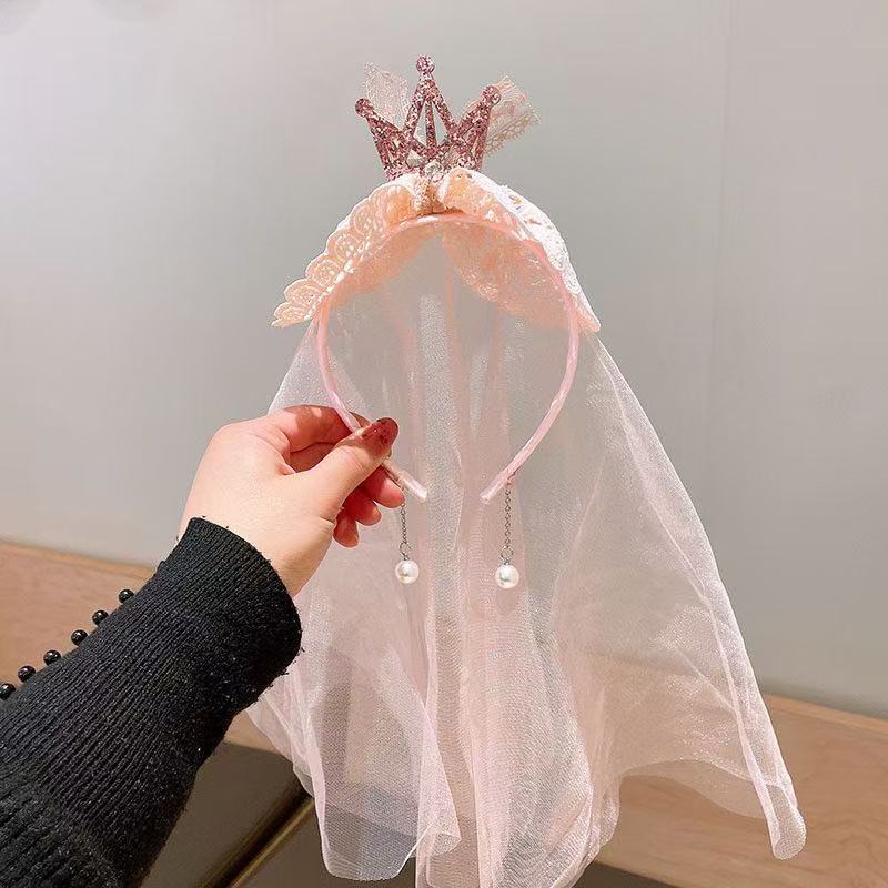 Girls Lace Crown Headband Veil Baby Girl Flower Girl Birthday Party Dress Headgear Princess Lolita Dress Hair Accessories HP01
Girls Lace Crown Headband Veil Baby Girl Flower Girl Birthday Party Dress Headgear Princess Lolita Dress Hair Accessories HP01