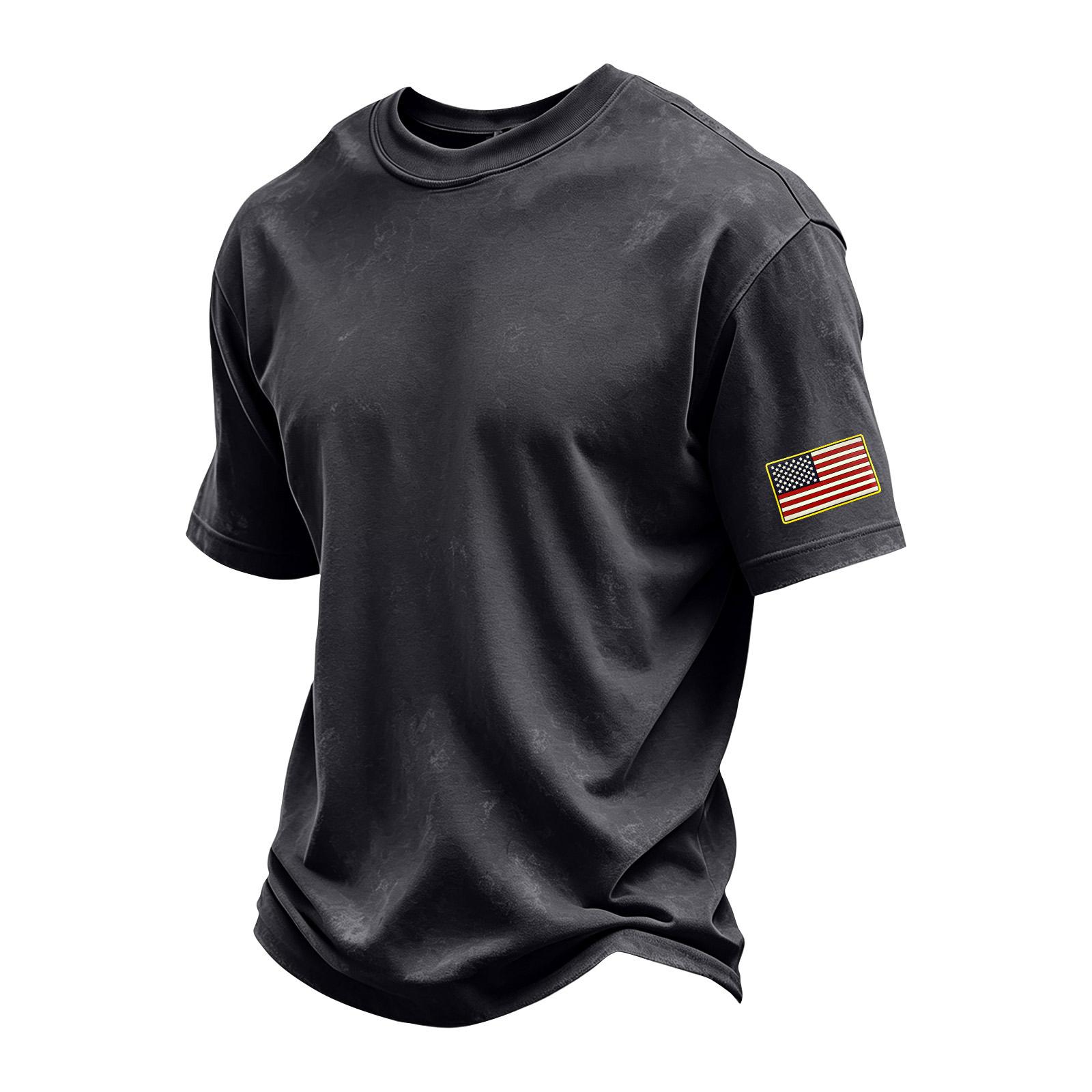 Men s Vintage Washed Independence Day Print Crew Neck Short Sleeve T Shirt Classic Fit Casual Summer Top M чёрный
Men s Vintage Washed Independence Day Print Crew Neck Short Sleeve T Shirt Classic Fit Casual Summer Top M чёрный