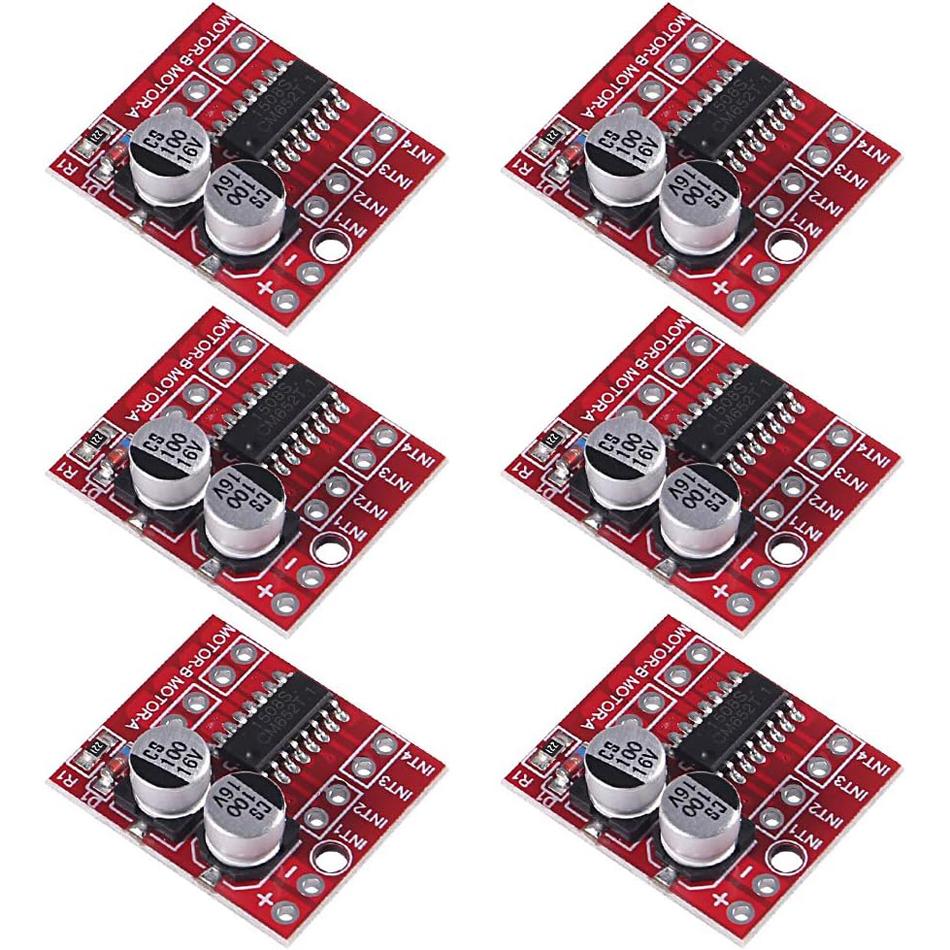 6 Pack Mini L298N DC Motor Driver, MX1508 Mini Dual Channel 1.5A 2 Way PWM Speed Controller Dual H-Bridge Replace Stepper
6 Pack Mini L298N DC Motor Driver, MX1508 Mini Dual Channel 1.5A 2 Way PWM Speed Controller Dual H-Bridge Replace Stepper