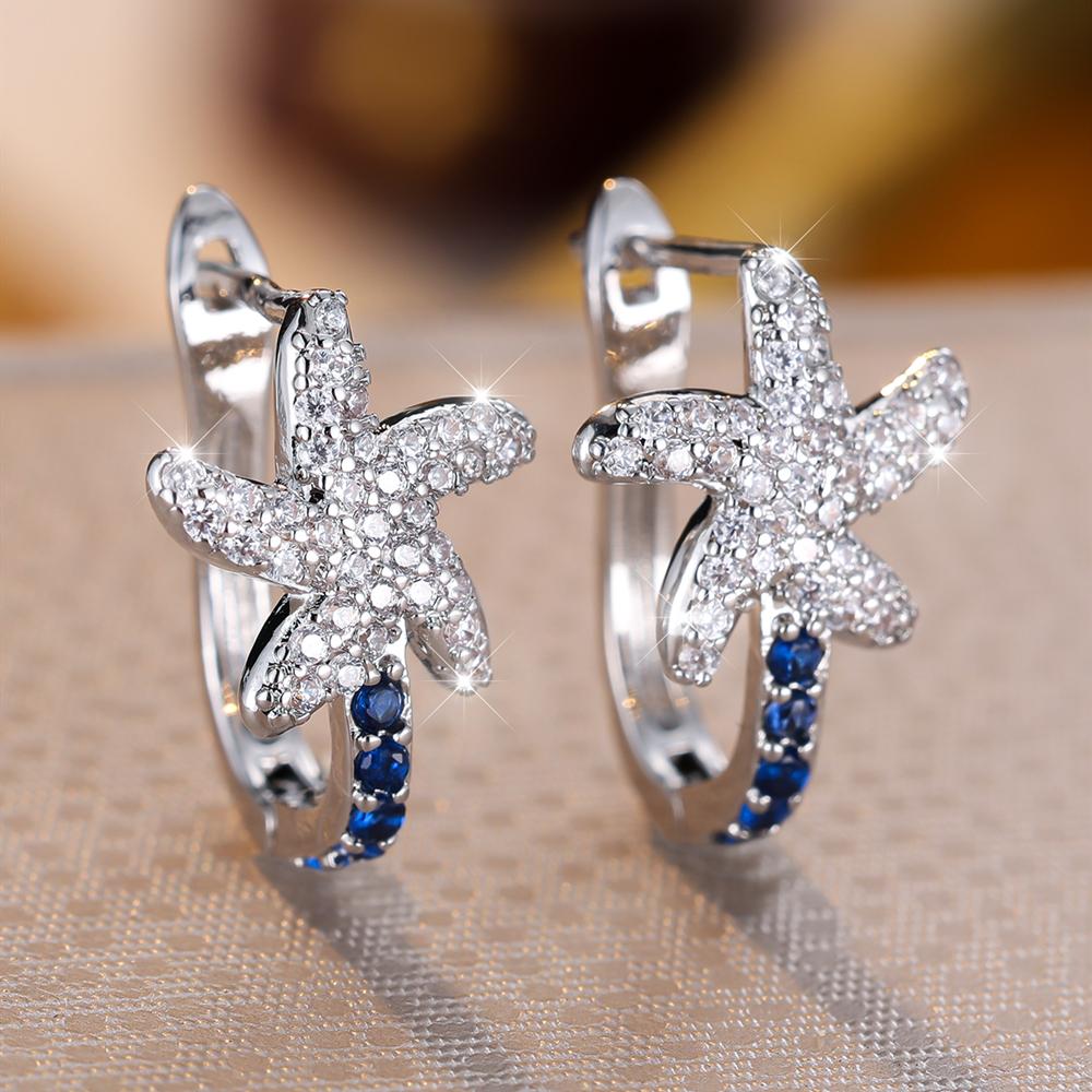 Cute White Blue Zircon Starfish Drop Earrings for Women Silver Color Ocean Style Jewelry Gift серебряный
Cute White Blue Zircon Starfish Drop Earrings for Women Silver Color Ocean Style Jewelry Gift серебряный