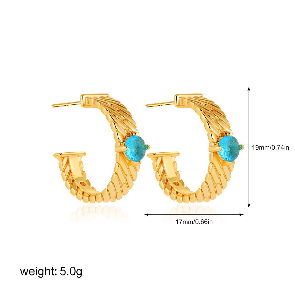 Fashion Textured C Shape Hoop Earrings 18K Gold Plated Waterproof Huggie Ear Buckle Stylish Rhinestone Femal Zircon Pendientes
Fashion Textured C Shape Hoop Earrings 18K Gold Plated Waterproof Huggie Ear Buckle Stylish Rhinestone Femal Zircon Pendientes