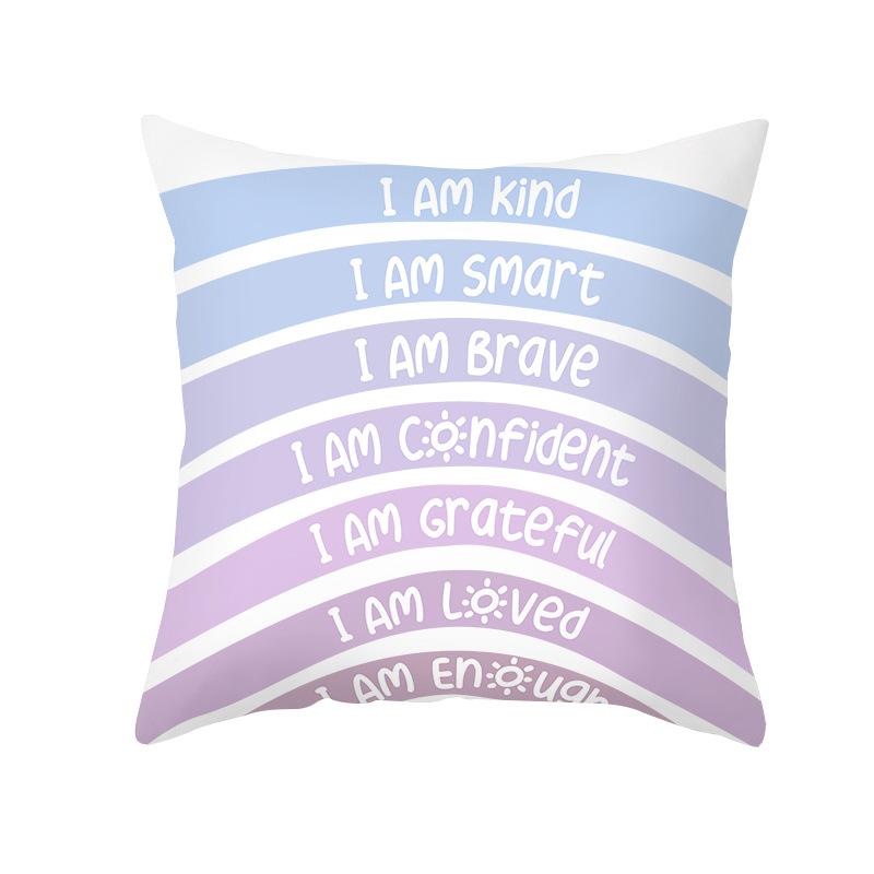 Rainbow Pillow Cover Short Plush Letter Printing Home Material Sofa Pillow Cover Festival Cushion Premium Durable 45 * 45Cm (pillow cover)
Rainbow Pillow Cover Short Plush Letter Printing Home Material Sofa Pillow Cover Festival Cushion Premium Durable 45 * 45Cm (pillow cover)