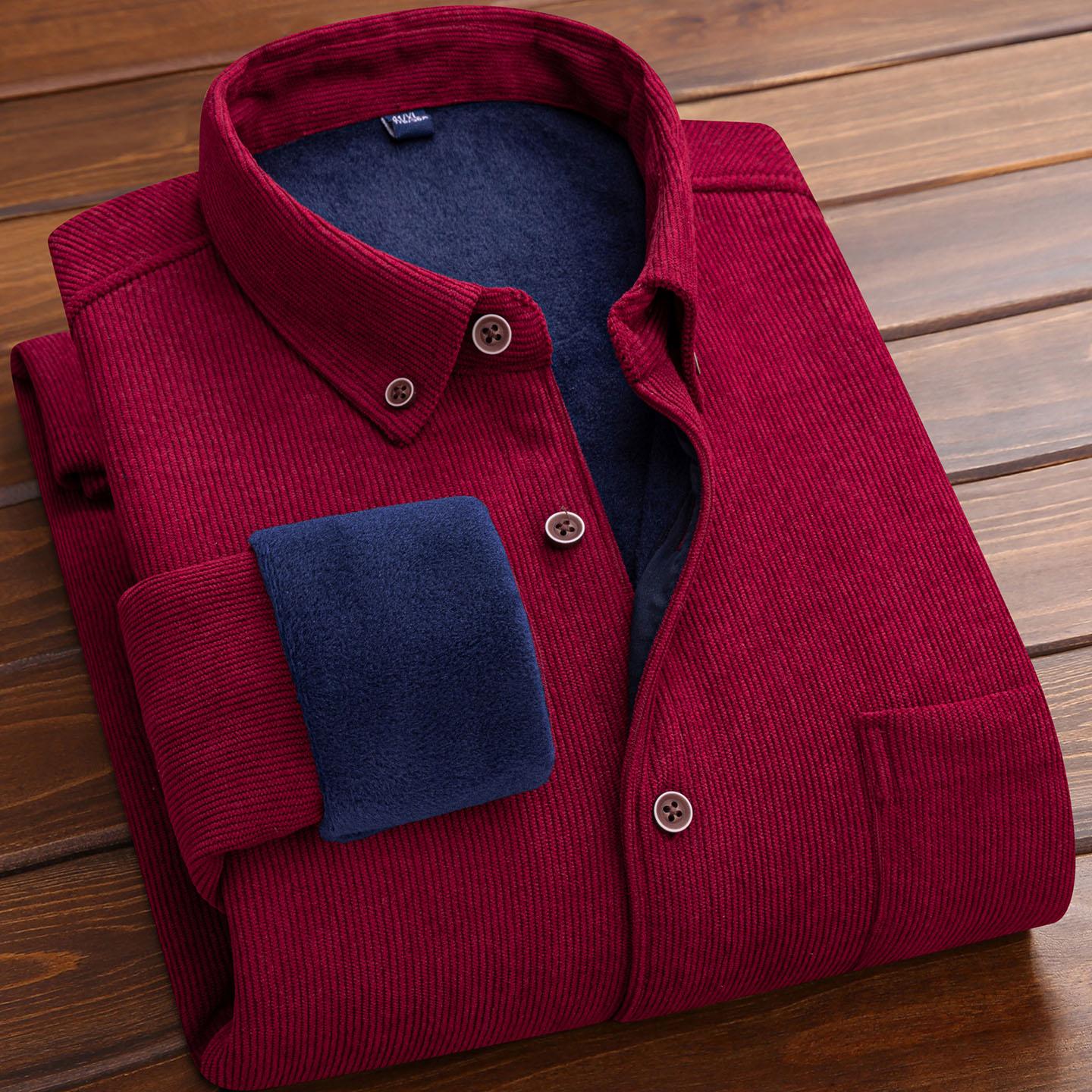 Зимняя толстая теплая повседневная рубашка из вельвета для мужчин, 2 слоя с длинным рукавом, обычная посадка, офисные мужские рубашки для отдыха, топы 6XL красный
Зимняя толстая теплая повседневная рубашка из вельвета для мужчин, 2 слоя с длинным рукавом, обычная посадка, офисные мужские рубашки для отдыха, топы 6XL красный