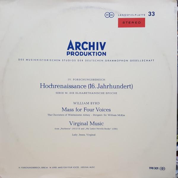 LP Record WILLIAM BYRD THE CHOIR OF WESTMIN Mass For Four Voices Virginal Mus 198301 Archiv Produkti 1962 Germany Classical Used
LP Record WILLIAM BYRD THE CHOIR OF WESTMIN Mass For Four Voices Virginal Mus 198301 Archiv Produkti 1962 Germany Classical Used