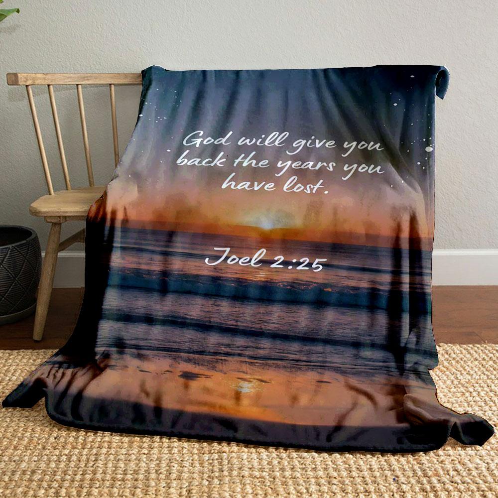 God Will Give You Back Lost Years Joel 2:25 Blanket Printed Blanket for Living Room Bed Couch lunch break Blanket for Friend s festival Gift 80cm x 120cm
God Will Give You Back Lost Years Joel 2:25 Blanket Printed Blanket for Living Room Bed Couch lunch break Blanket for Friend s festival Gift 80cm x 120cm