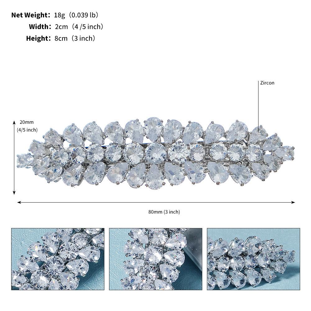 Luxury Zircon Spring Hair Clip Versatile Bun Updo Top Clamp For Bangs And Side Styling Elegant Hair Acssory
Luxury Zircon Spring Hair Clip Versatile Bun Updo Top Clamp For Bangs And Side Styling Elegant Hair Acssory