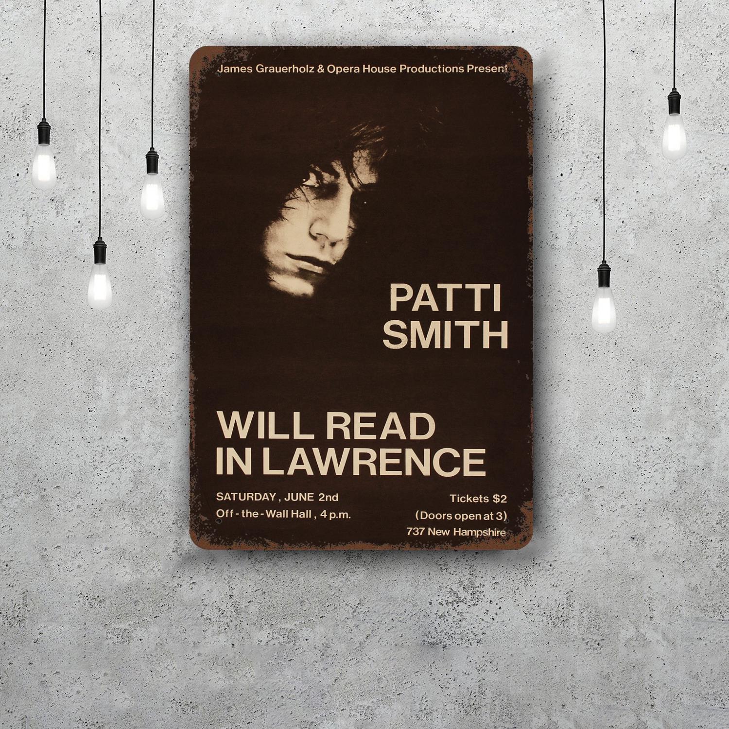 Patti Smith Retro Vintage Tin Sign Poster Decorative Plaque Metal Plate Wall Decor 20x30cm(7.8x11.8inch)
Patti Smith Retro Vintage Tin Sign Poster Decorative Plaque Metal Plate Wall Decor 20x30cm(7.8x11.8inch)
