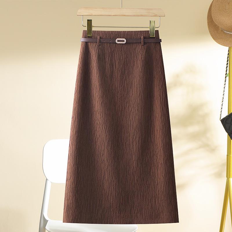 Khaki High-Waisted Slimming A-Line Skirt with Slit for Women, Spring/Autumn 2024 Collection L
Khaki High-Waisted Slimming A-Line Skirt with Slit for Women, Spring/Autumn 2024 Collection L