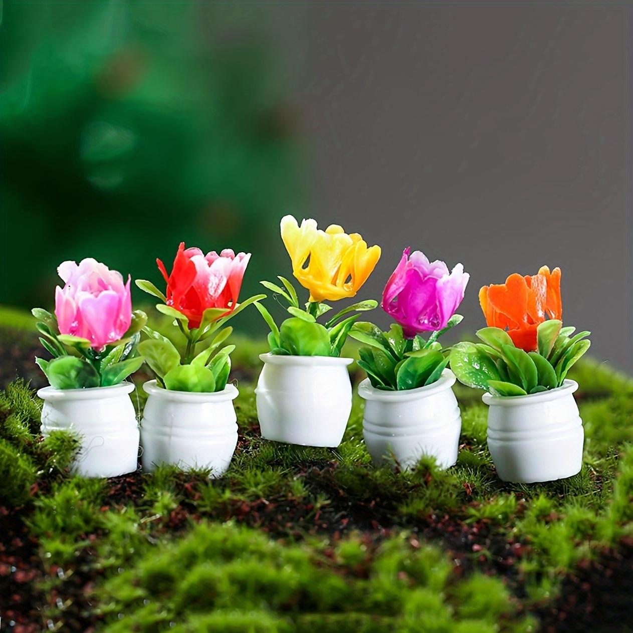 5 Pcs Tiny House Mini Resin Flower Pots with Fake Plants - Dollhouse Decor Miniature Bonsai Pots for Micro Landscape Ornaments 5pcs
5 Pcs Tiny House Mini Resin Flower Pots with Fake Plants - Dollhouse Decor Miniature Bonsai Pots for Micro Landscape Ornaments 5pcs