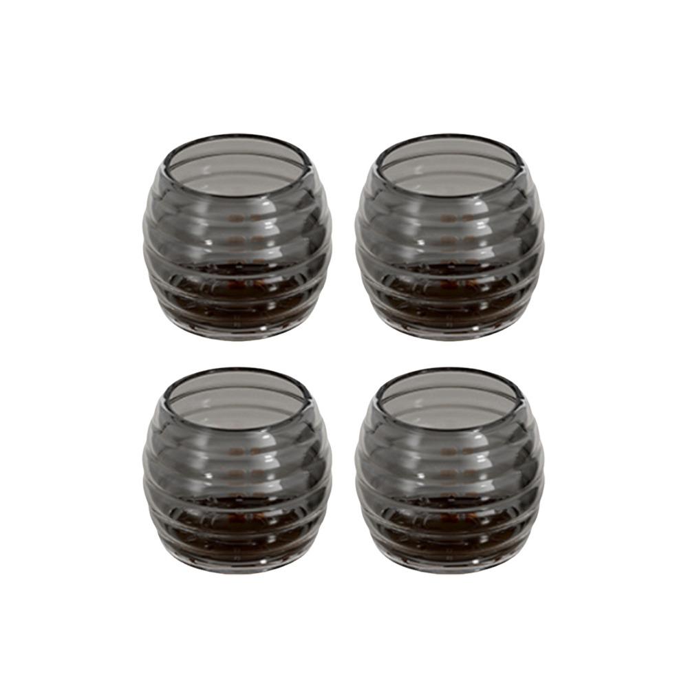 4 шт. Накладки на ножки стола для снижения шума, силиконовые мебельные накладки, новые чехлы для ножек мебели для дивана, стула Grey Black-Small