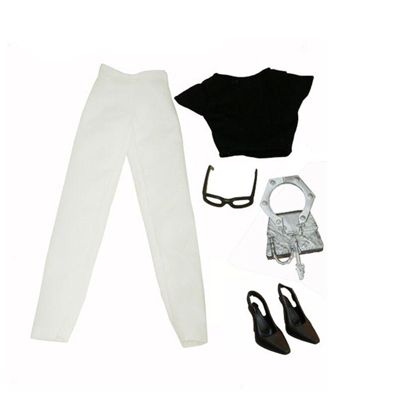 Модный комплект одежды для куклы для Барби, офисные женские туфли 1/6, аксессуары для кукол для Барби, обувь, сумка, очки, рубашка, брюки, детские игрушки чёрный/белый
Модный комплект одежды для куклы для Барби, офисные женские туфли 1/6, аксессуары для кукол для Барби, обувь, сумка, очки, рубашка, брюки, детские игрушки чёрный/белый