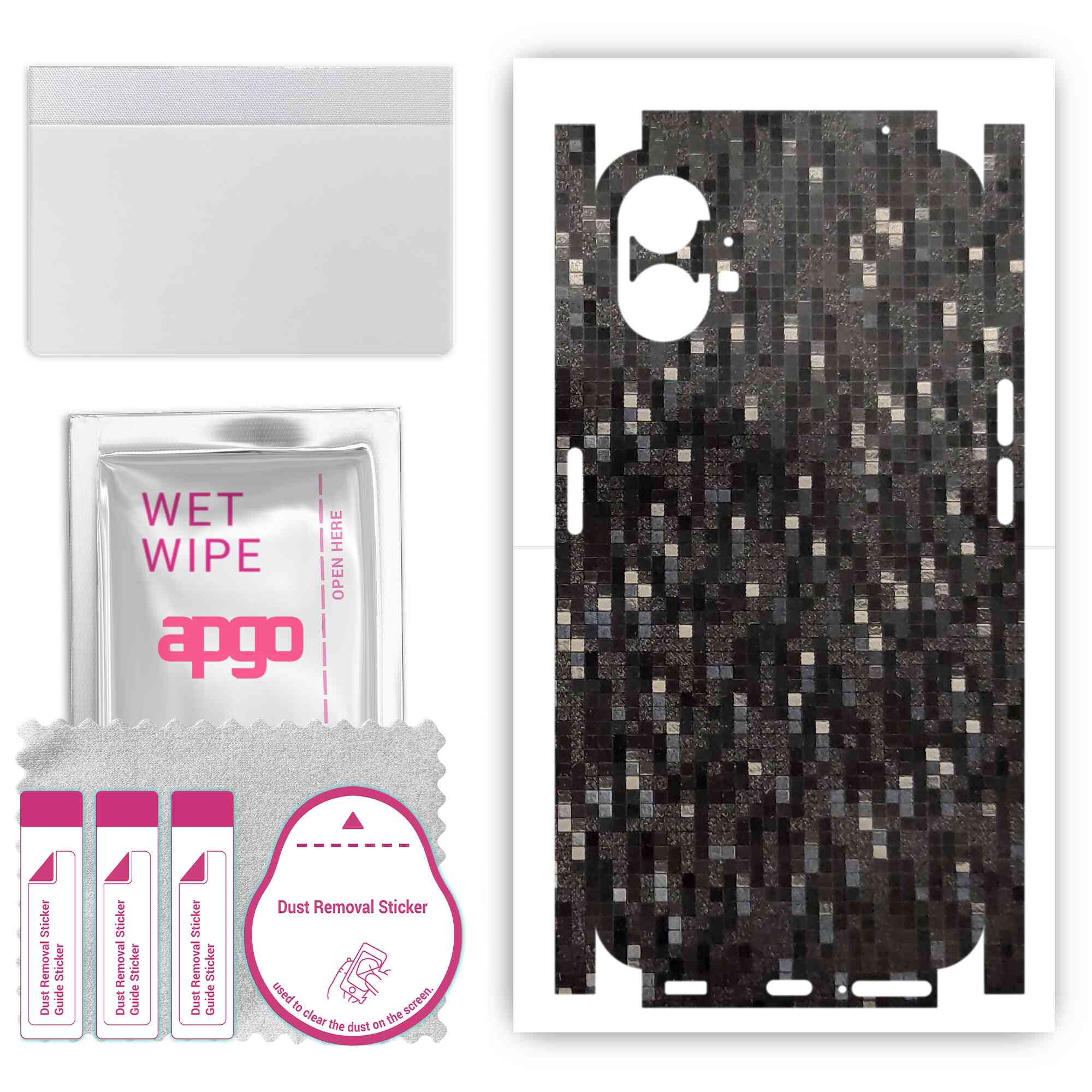 Apgo Protective Skin Sticker для тильної сторони, сумісної з Nothing Phone 1, Full Wrap Film, Foil, Vinyl - Pattern Carbon Black Pixel
Apgo Protective Skin Sticker для тильної сторони, сумісної з Nothing Phone 1, Full Wrap Film, Foil, Vinyl - Pattern Carbon Black Pixel