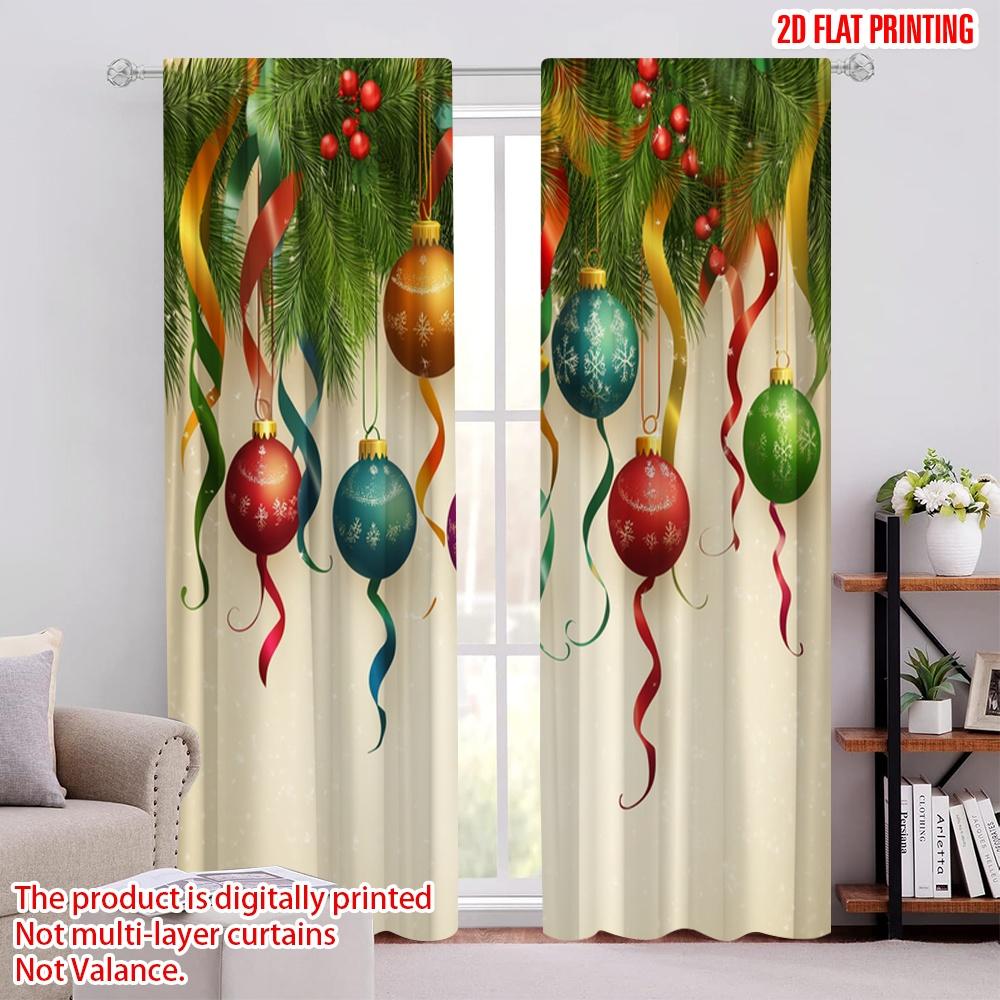 2pcs,2D plane printing Curtain Fabric Christmas Ornaments Hanging Festive Ribbons (3) Versatile 100% Polyester (without rod) 52.50 × 116.00 cm 2 pcs
2pcs,2D plane printing Curtain Fabric Christmas Ornaments Hanging Festive Ribbons (3) Versatile 100% Polyester (without rod) 52.50 × 116.00 cm 2 pcs