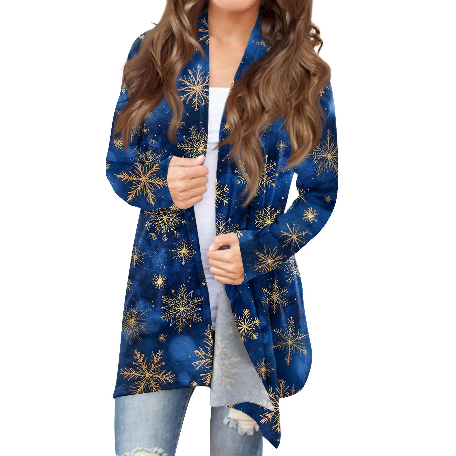 Женский модный кардиган свободного кроя в стиле кэжуал с рождественским принтом, пальто средней длины M
Женский модный кардиган свободного кроя в стиле кэжуал с рождественским принтом, пальто средней длины M