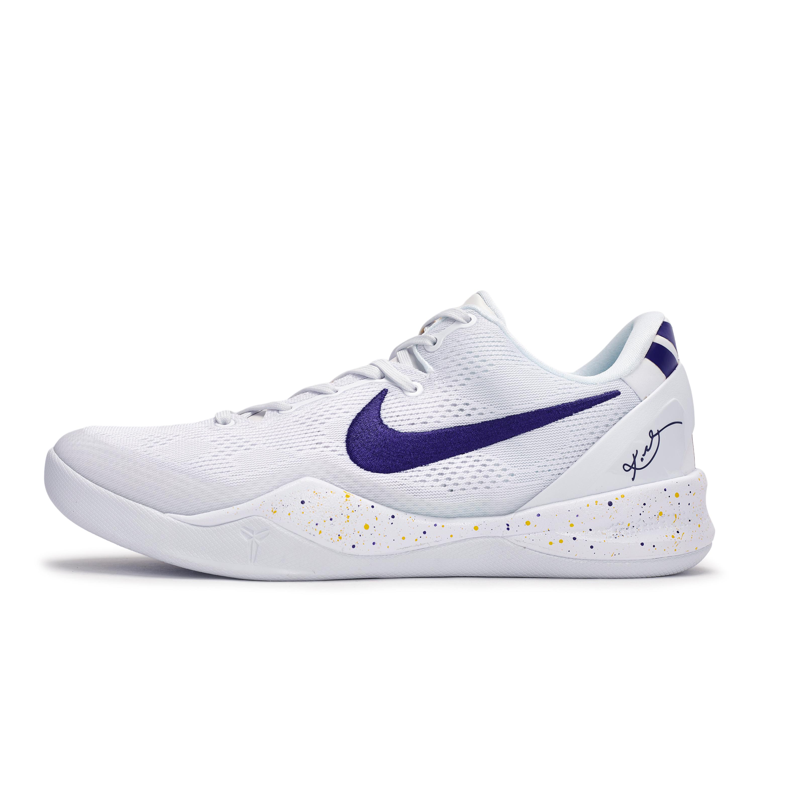 Nike Kobe 8 Cushioning Low top Basketball Shoes Unisex White Purple FJ9364-100(Team171-) 36.5
Nike Kobe 8 Cushioning Low top Basketball Shoes Unisex White Purple FJ9364-100(Team171-) 36.5