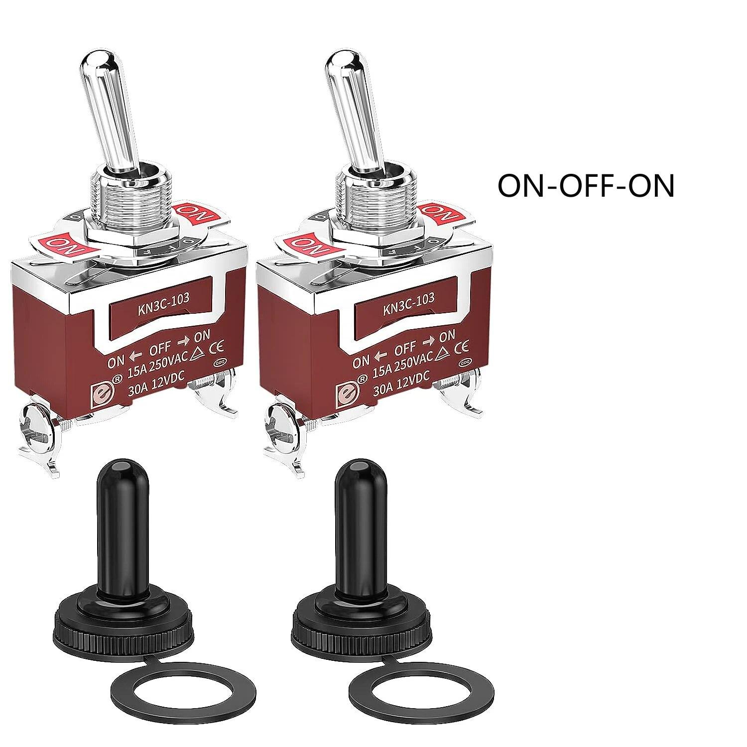 2/4 шт. морской водонепроницаемый тумблер 12 В постоянного тока 30 А сверхмощный 250 В переменного тока 15 А SPST 2-контактный выключатель ВКЛ ВЫКЛ с защитным чехлом для ботинка 2pcs
2/4 шт. морской водонепроницаемый тумблер 12 В постоянного тока 30 А сверхмощный 250 В переменного тока 15 А SPST 2-контактный выключатель ВКЛ ВЫКЛ с защитным чехлом для ботинка 2pcs