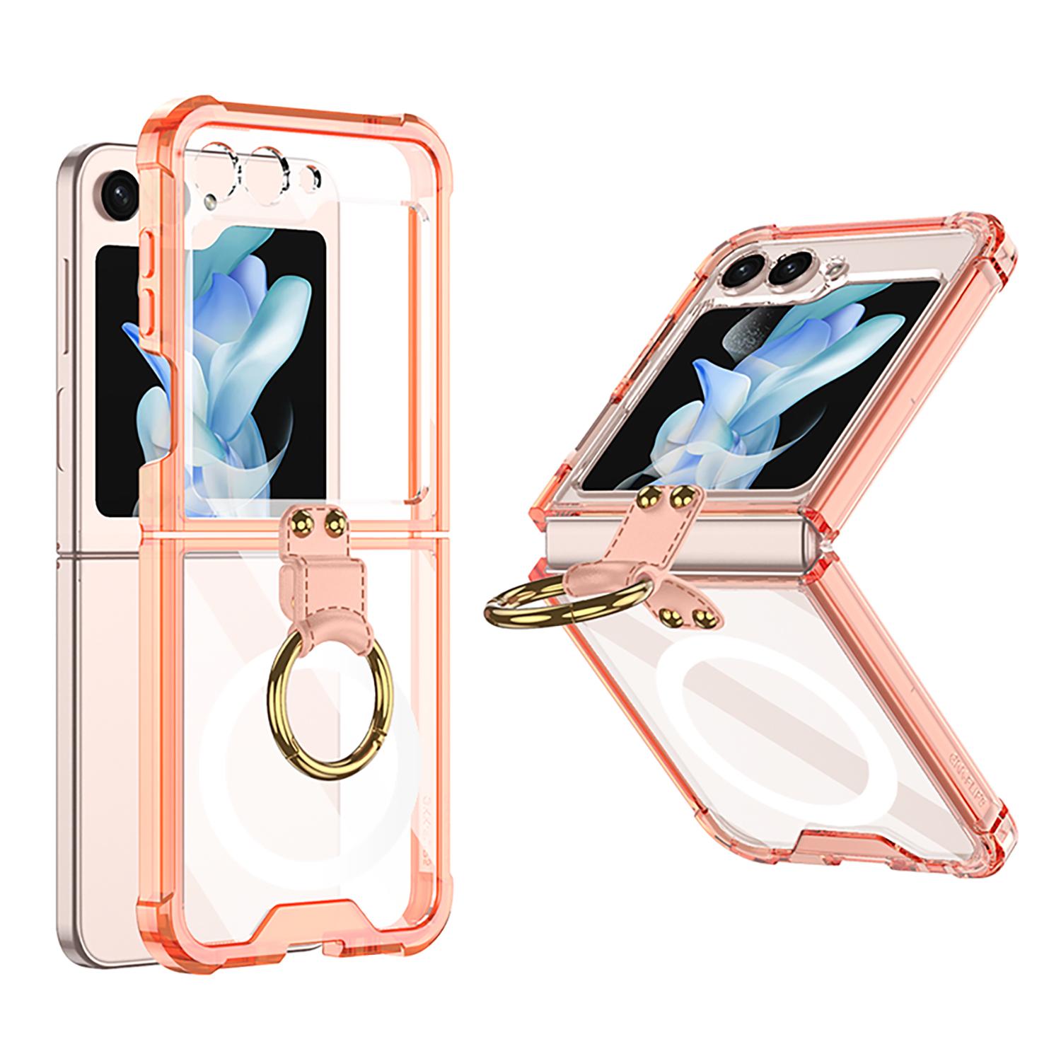 GKK For Samsung Galaxy Z Flip5 5G Kickstand Phone Case Airbag TPU Magnetic Cover Transparent Pink
GKK For Samsung Galaxy Z Flip5 5G Kickstand Phone Case Airbag TPU Magnetic Cover Transparent Pink