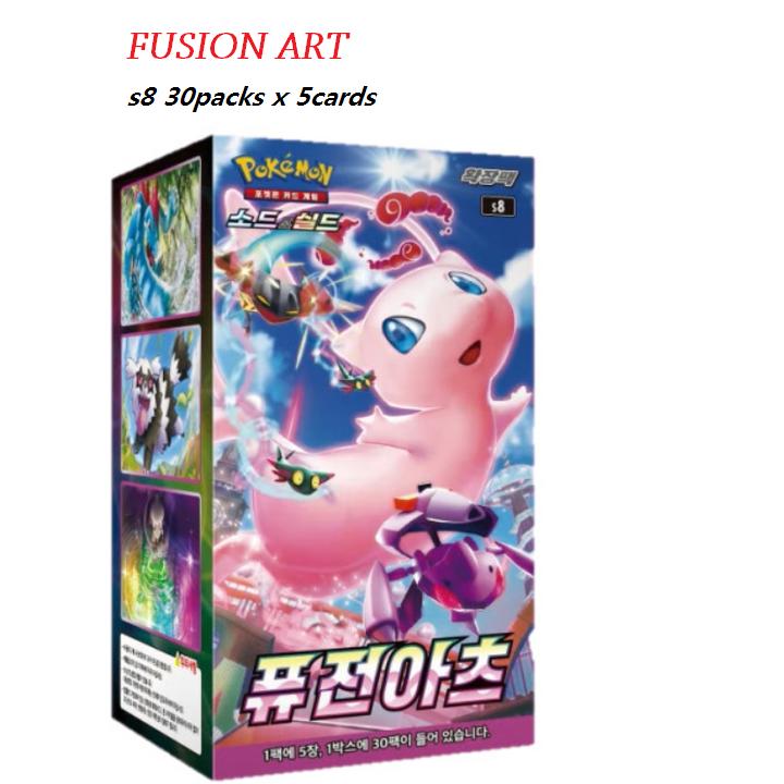 Карты Pokemon Cards Fusion Arts Booster Box s8, 30 упаковок * 5 карт, меч и щит, корейская версия 1Box (30pack)
Карты Pokemon Cards Fusion Arts Booster Box s8, 30 упаковок * 5 карт, меч и щит, корейская версия 1Box (30pack)