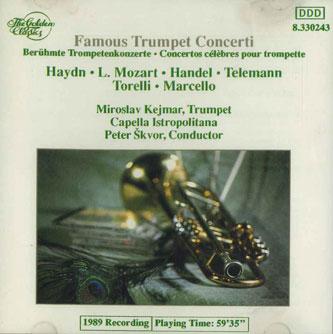 CD MIROSLAV KEJMAR, CAPELLA ISTROPOLIT - Famous Trumpet Concerti 8330243 GOLDEN CLASSICS Germany Classical Used
CD MIROSLAV KEJMAR, CAPELLA ISTROPOLIT - Famous Trumpet Concerti 8330243 GOLDEN CLASSICS Germany Classical Used