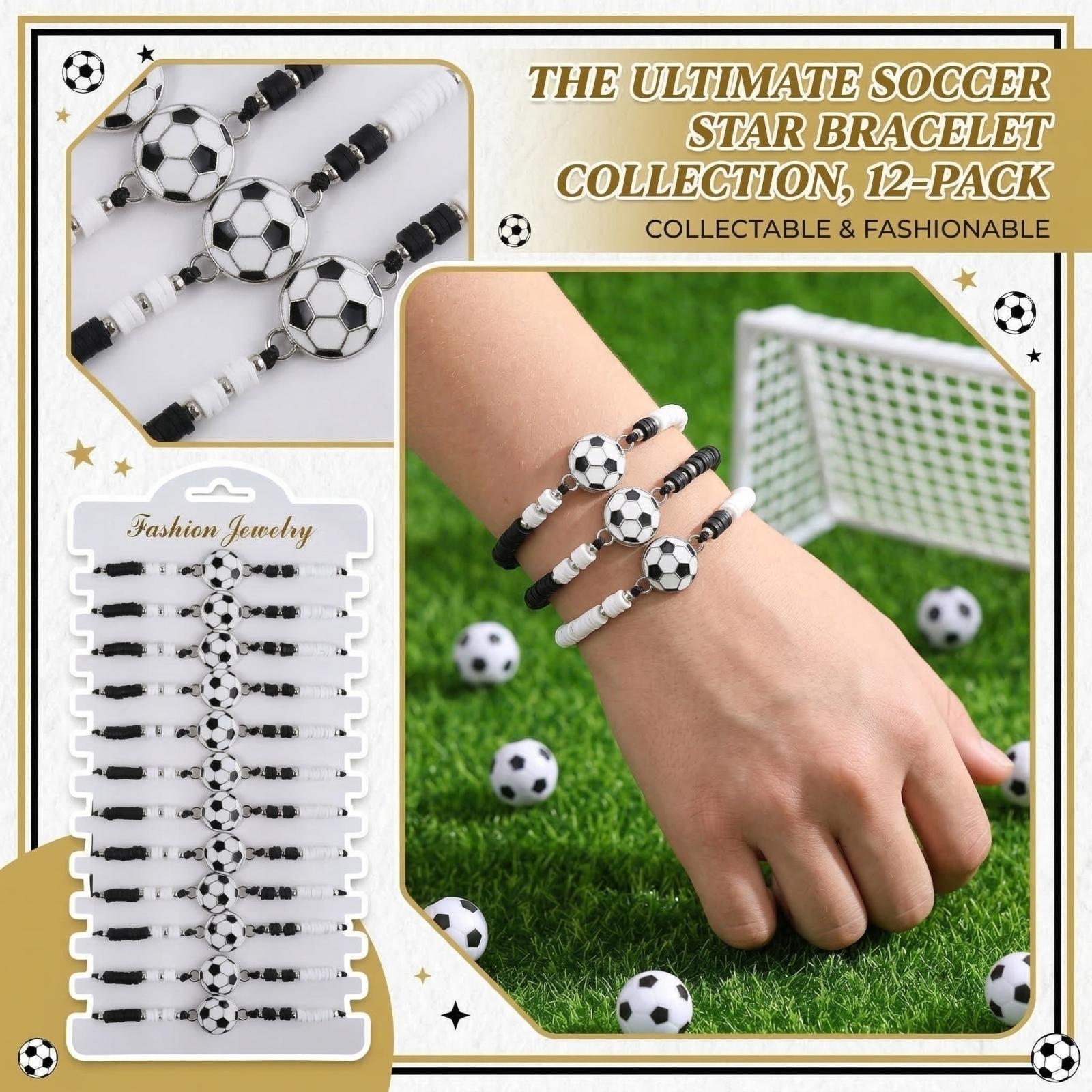 Fashion Cartoon Football Bracelet Set With 12 Pieces one size
Fashion Cartoon Football Bracelet Set With 12 Pieces one size