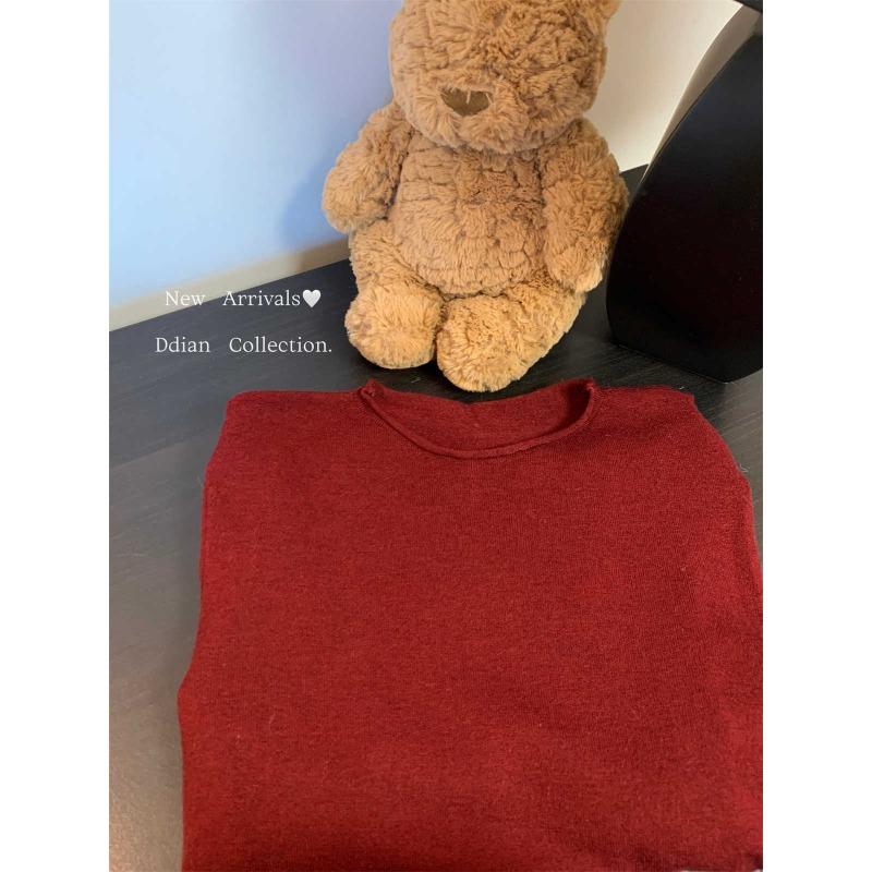 Простая базовая трикотажная футболка с круглым вырезом для женщин, осенне-зимняя, повседневная, свободного кроя, для ношения под низ, свитер с подвернутыми краями XL ржавый красный
Простая базовая трикотажная футболка с круглым вырезом для женщин, осенне-зимняя, повседневная, свободного кроя, для ношения под низ, свитер с подвернутыми краями XL ржавый красный