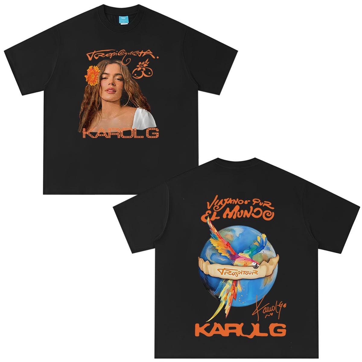 Karol G Viajando Por El Mundo Tropitour 2026 Graphics T-shirt Men Women Fashion Top Short-sleeved Cotton Casual Loose T-shirts 5XL різнокольоровий
Karol G Viajando Por El Mundo Tropitour 2026 Graphics T-shirt Men Women Fashion Top Short-sleeved Cotton Casual Loose T-shirts 5XL різнокольоровий